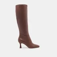 GYRA WIDE CALF BOOTS CHOCOLATE LEATHER