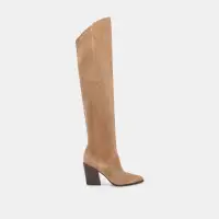 LUPIN WIDE CALF BOOTS MUSHROOM SUEDE