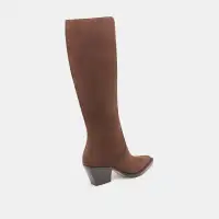 RAJ WIDE CALF BOOTS DK BROWN SUEDE(DK BROWN SUEDE,6WC)