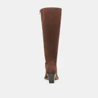 RAJ WIDE CALF BOOTS DK BROWN SUEDE(DK BROWN SUEDE,6WC)