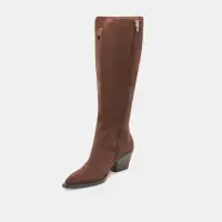 RAJ WIDE CALF BOOTS DK BROWN SUEDE(DK BROWN SUEDE,6WC)