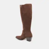 RAJ WIDE CALF BOOTS DK BROWN SUEDE(DK BROWN SUEDE,6WC)