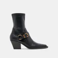 RAVE WIDE CALF BOOTS BLACK LEATHER