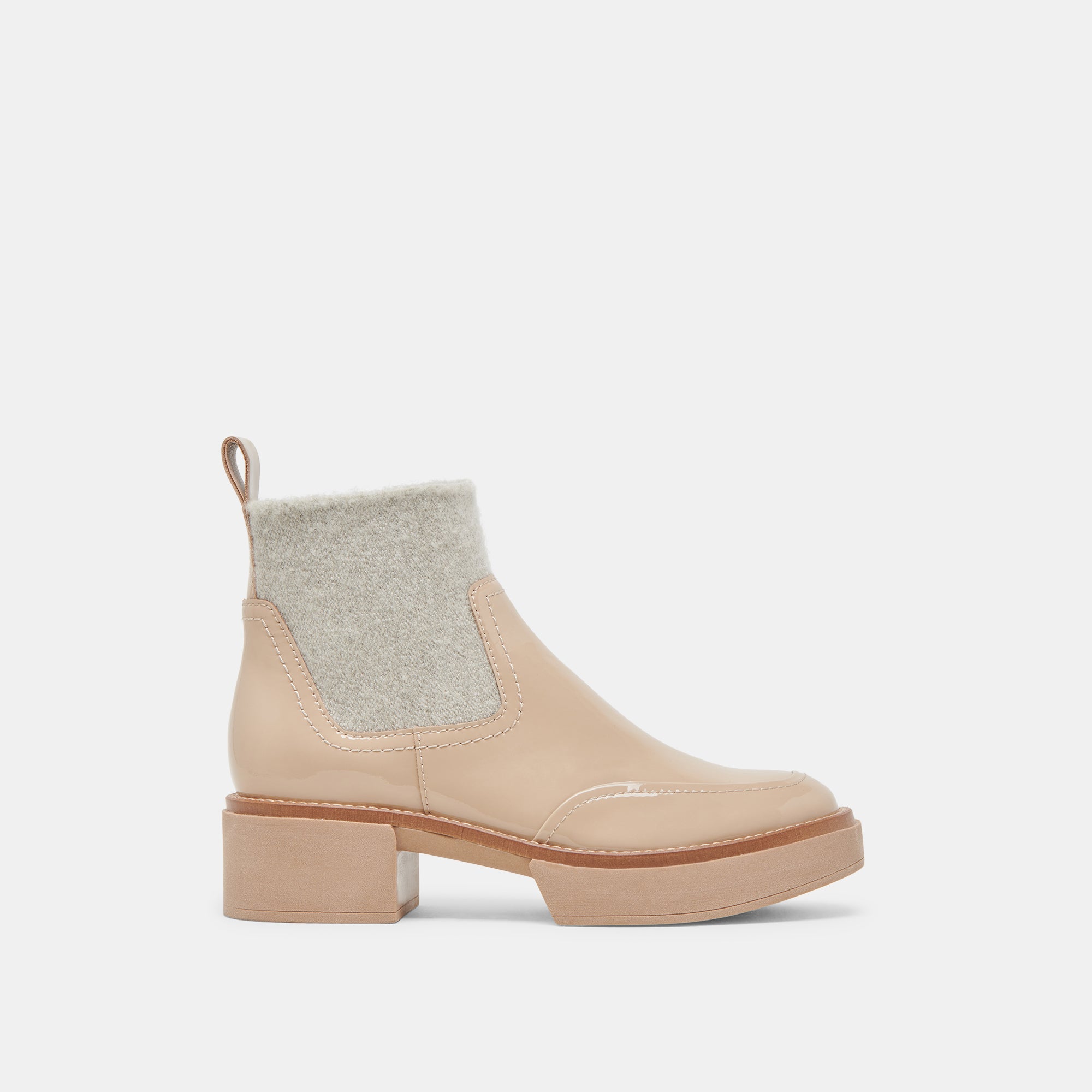 SALINE H2O WIDE BOOTIES DUNE CRINKLE PATENT