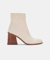 TERRIE BOOTIES IVORY LEATHER