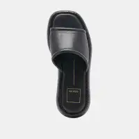 AISHA SANDALS BLACK LEATHER(BLACK LEATHER,5)