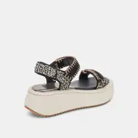 DEBRA SANDALS BLACK WHITE NUBUCK(BLACK WHITE NUBUCK,5)