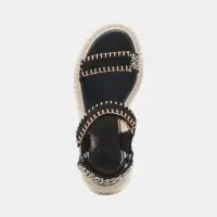 DEBRA SANDALS BLACK WHITE NUBUCK(BLACK WHITE NUBUCK,5)