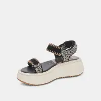 DEBRA SANDALS BLACK WHITE NUBUCK(BLACK WHITE NUBUCK,5)