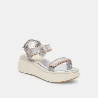 DEBRA SANDALS SILVER DISTRESSED LEATHER(SILVER DISTRESSED LEATHER,5)