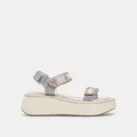 DEBRA SANDALS SILVER DISTRESSED LEATHER