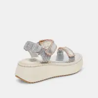 DEBRA SANDALS SILVER DISTRESSED LEATHER(SILVER DISTRESSED LEATHER,5)