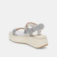 DEBRA SANDALS SILVER DISTRESSED LEATHER(SILVER DISTRESSED LEATHER,5)