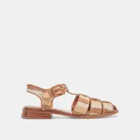 HOLIS SANDALS TAN MULTI RAFFIA(TAN MULTI RAFFIA,5)