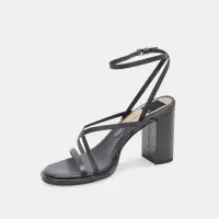 BARLY HEELS BLACK LEATHER(BLACK LEATHER,5)
