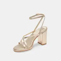 BARLY HEELS LIGHT GOLD METALLIC LEATHER(LIGHT GOLD METALLIC LEATHER,5)