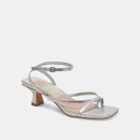 BAYLOR HEELS SILVER METALLIC LEATHER(SILVER METALLIC LEATHER,5)