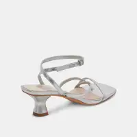 BAYLOR HEELS SILVER METALLIC LEATHER(SILVER METALLIC LEATHER,5)