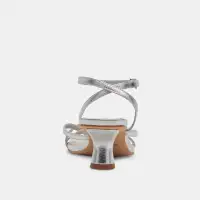 BAYLOR HEELS SILVER METALLIC LEATHER(SILVER METALLIC LEATHER,5)