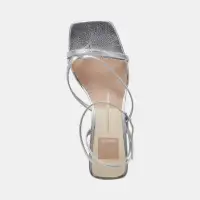 BAYLOR HEELS SILVER METALLIC LEATHER(SILVER METALLIC LEATHER,5)