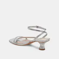BAYLOR HEELS SILVER METALLIC LEATHER(SILVER METALLIC LEATHER,5)