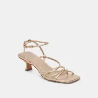 BEV HEELS GOLD METALLIC LEATHER(GOLD METALLIC LEATHER,5)