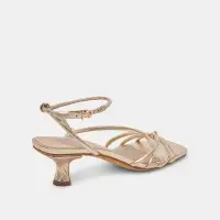BEV HEELS GOLD METALLIC LEATHER(GOLD METALLIC LEATHER,5)
