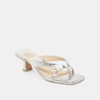 BREVEL HEELS SILVER DISTRESSED LEATHER(SILVER DISTRESSED LEATHER,5)