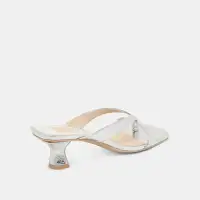 BREVEL HEELS SILVER DISTRESSED LEATHER(SILVER DISTRESSED LEATHER,5)