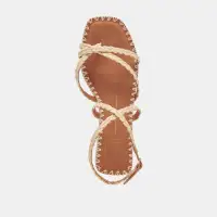 BRINN SANDALS LT NATURAL RAFFIA(LT NATURAL RAFFIA,5)