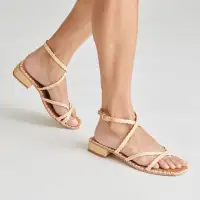 BRINN SANDALS LT NATURAL RAFFIA(LT NATURAL RAFFIA,5)
