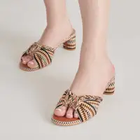 DALLIE HEELS TAN MULTI WOVEN(TAN MULTI WOVEN,5)