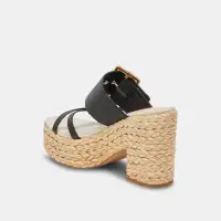 EDWINA HEELS ONYX RAFFIA(ONYX RAFFIA,5)