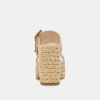 EDWINA HEELS WHITE NATURAL RAFFIA(WHITE NATURAL RAFFIA,5)