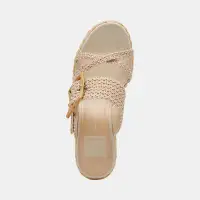 EDWINA HEELS WHITE NATURAL RAFFIA(WHITE NATURAL RAFFIA,5)