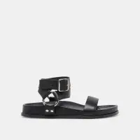 GILDA SANDALS BLACK LEATHER(BLACK LEATHER,6)
