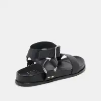 GILDA SANDALS BLACK LEATHER(BLACK LEATHER,6)