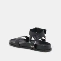 GILDA SANDALS BLACK LEATHER(BLACK LEATHER,6)