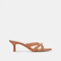 LERAH HEELS SADDLE EMBOSSED LEATHER