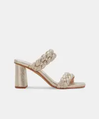 PAILY HEELS LIGHT GOLD METALLIC STELLA SUEDE
