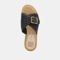 ALONZO SANDALS ONYX RAFFIA(ONYX RAFFIA,5)