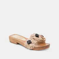 ARIENA SANDALS BLACK NATURAL FLORAL RAFFIA(BLACK NATURAL FLORAL RAFFIA,5)