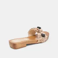 ARIENA SANDALS BLACK NATURAL FLORAL RAFFIA(BLACK NATURAL FLORAL RAFFIA,5)