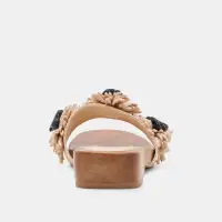 ARIENA SANDALS BLACK NATURAL FLORAL RAFFIA(BLACK NATURAL FLORAL RAFFIA,5)