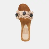 ARIENA SANDALS BLACK NATURAL FLORAL RAFFIA(BLACK NATURAL FLORAL RAFFIA,5)