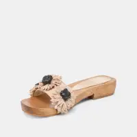 ARIENA SANDALS BLACK NATURAL FLORAL RAFFIA(BLACK NATURAL FLORAL RAFFIA,5)
