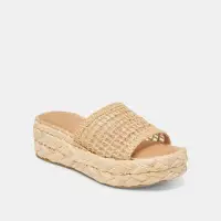 CHAVI MESH SANDALS NATURAL WOVEN RAFFIA(NATURAL WOVEN RAFFIA,5)