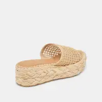 CHAVI MESH SANDALS NATURAL WOVEN RAFFIA(NATURAL WOVEN RAFFIA,5)