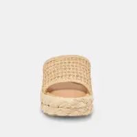 CHAVI MESH SANDALS NATURAL WOVEN RAFFIA(NATURAL WOVEN RAFFIA,5)
