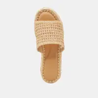 CHAVI MESH SANDALS NATURAL WOVEN RAFFIA(NATURAL WOVEN RAFFIA,5)